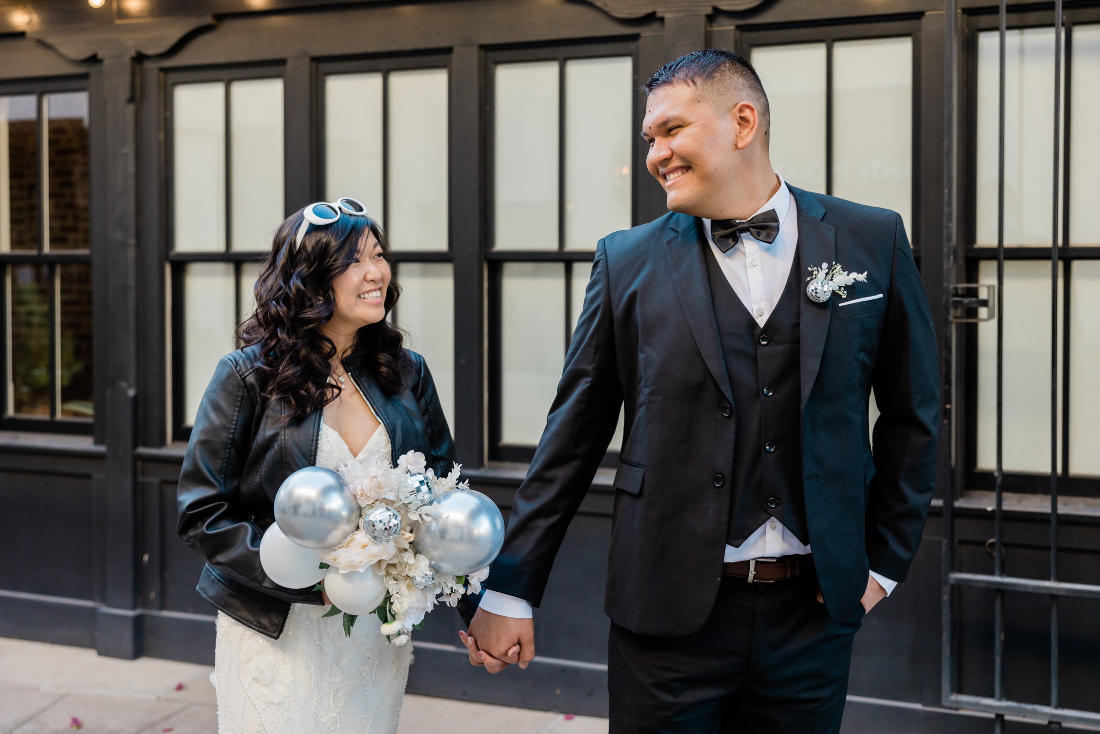 Newlywed Couple at the Outdoor Reception